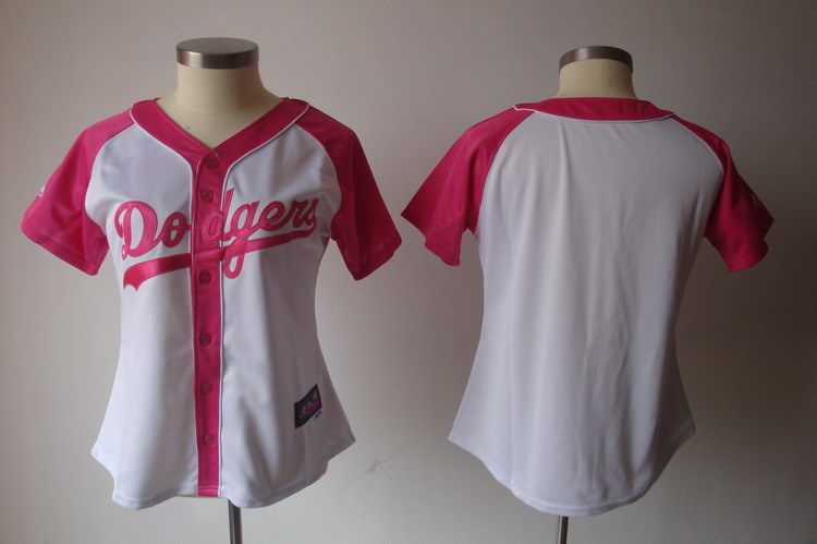 Women 2017 MLB Los Angeles Dodgers Blank Pink Splash Fashion Jersey->women mlb jersey->Women Jersey